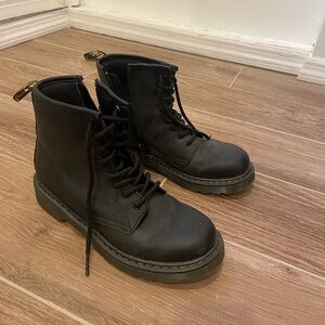 Black Leather Dr. Martens Boots
